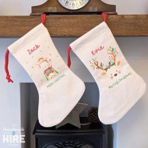 Christmas Linen Stocking