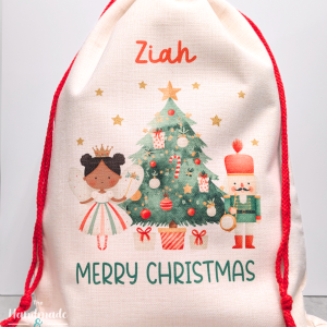 Christmas Linen Santa Sack Large